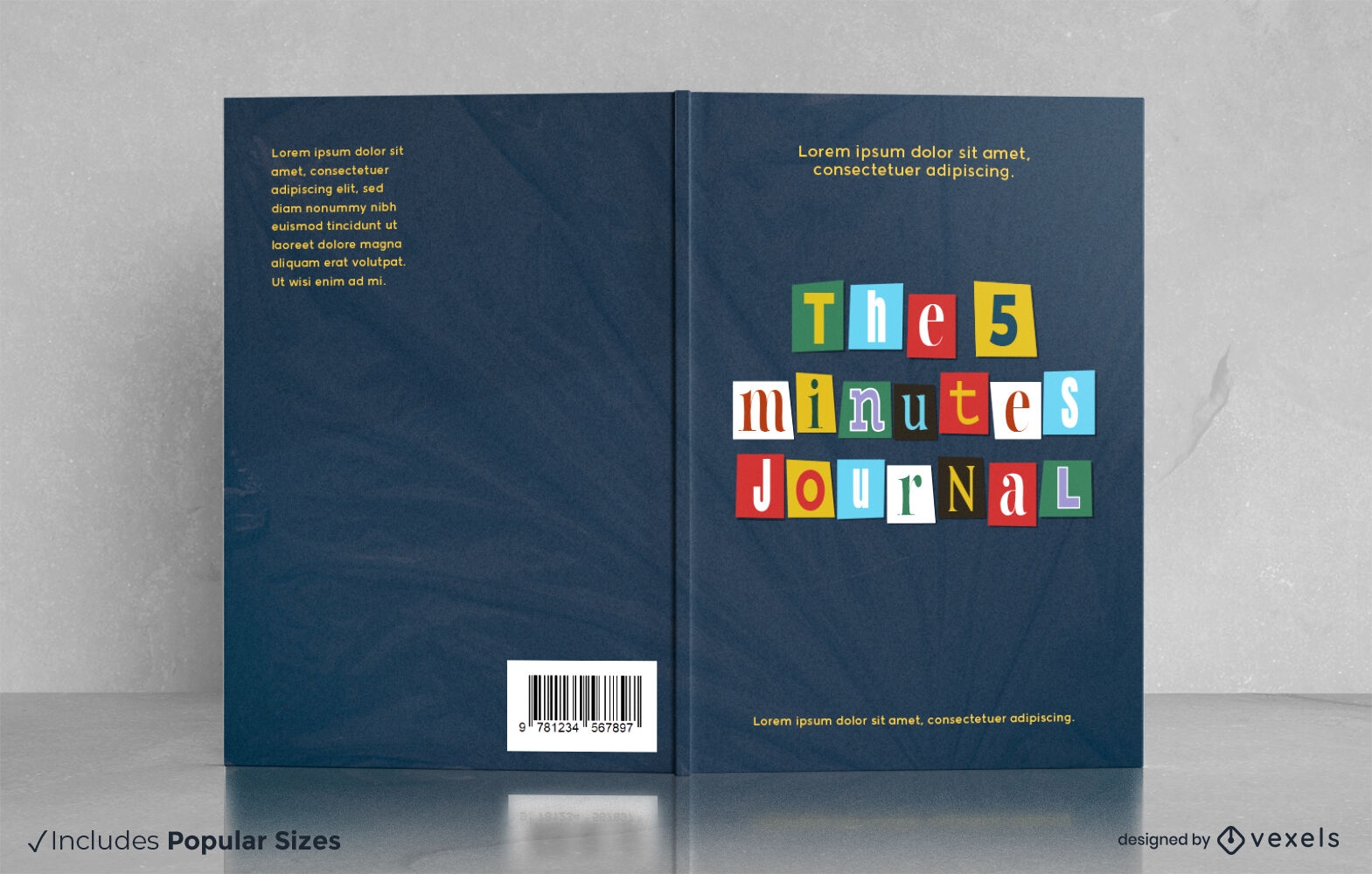 F?nf-Minuten-Collage-Tagebuch-Cover-Design