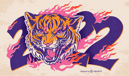 Chinesisches Neujahr 2022 Illustrationsdesign