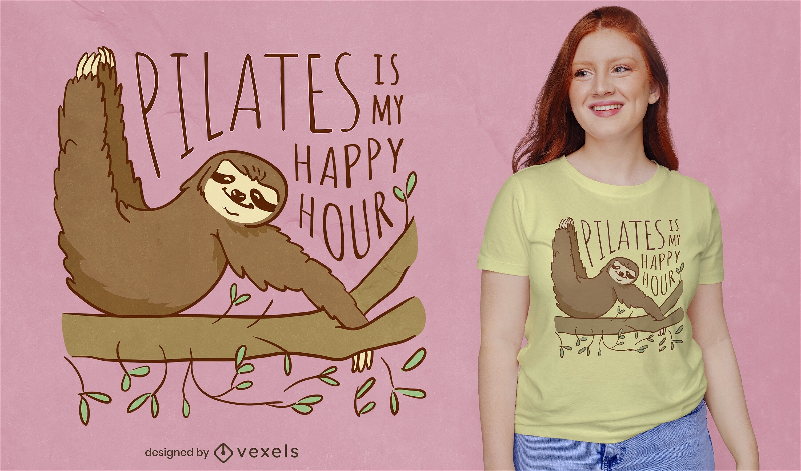 Lovely pilates sloth animal quote