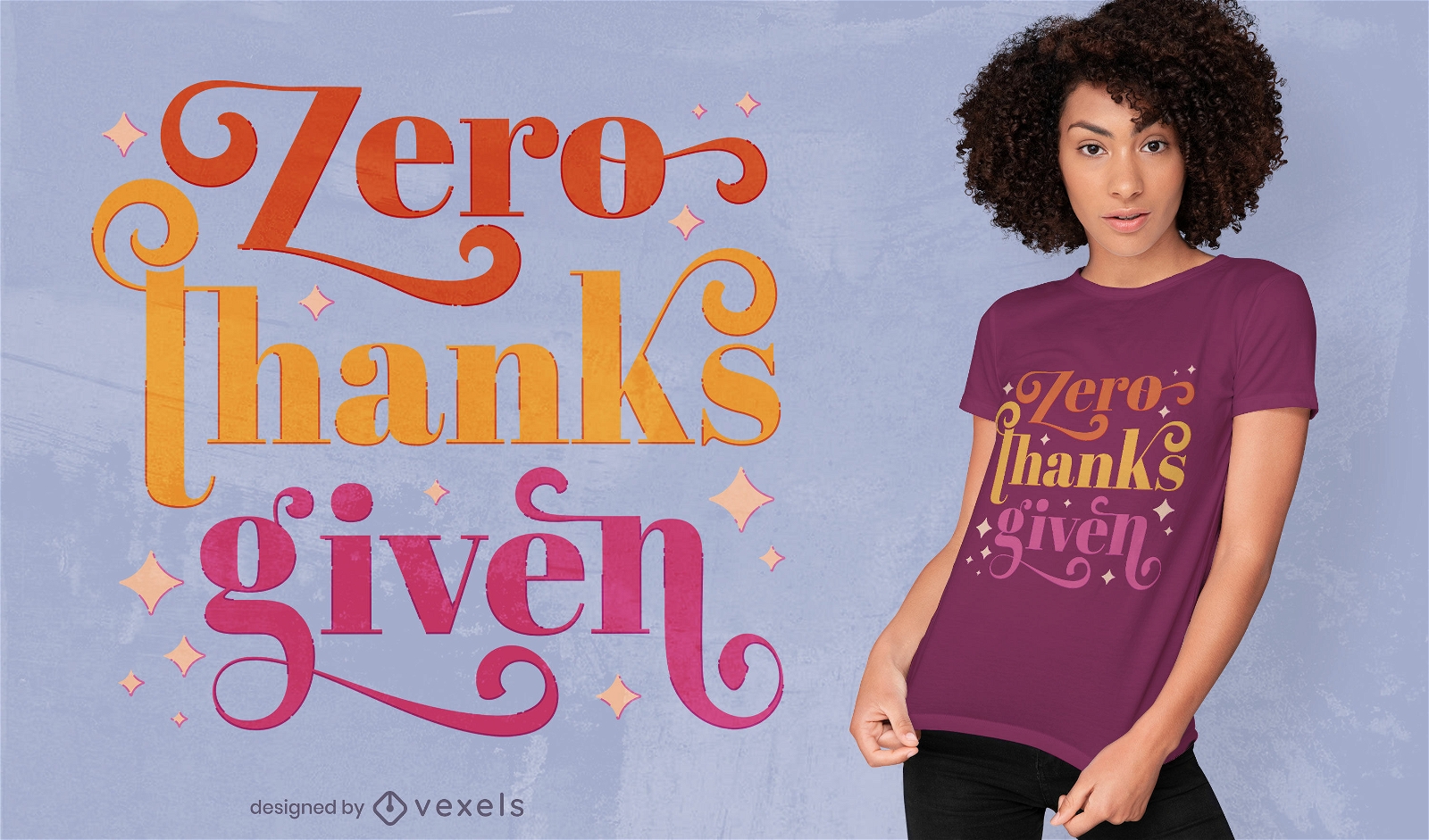 Zero thanks given anti-thanksgiving t-shirt design