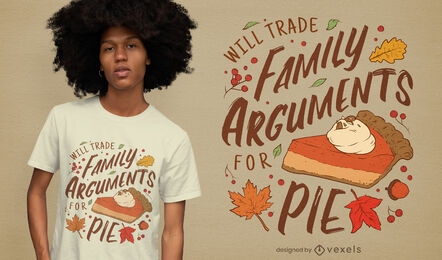 Divertido diseño de camiseta con cita anti-acción de gracias.