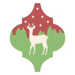 Holiday Christmas reindeer ornament PNG Design Transparent PNG