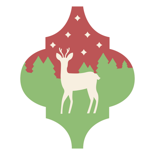 Ornamento de renas de Natal de férias Desenho PNG