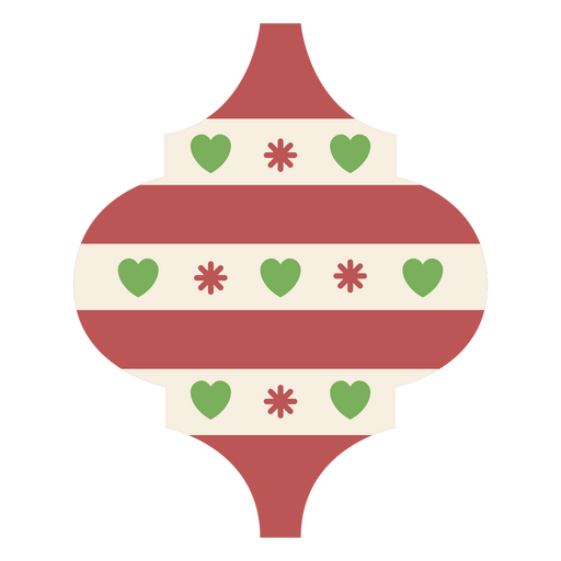 Hearts holiday Christmas ornament PNG Design