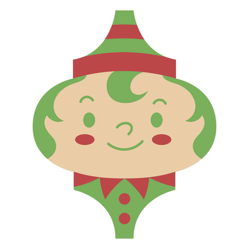Elf holiday Christmas ornament PNG Design