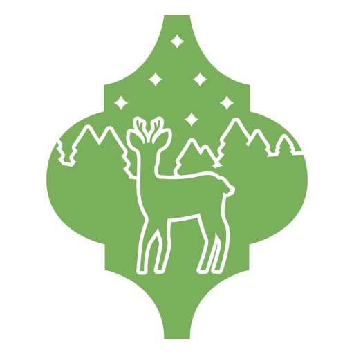 Ornamento de Natal de natureza de rena arabesco Desenho PNG