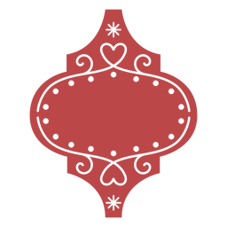Arabesque holiday Christmas ornament PNG Design