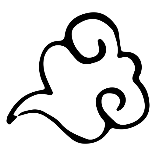 Simple chinese cloud stroke element