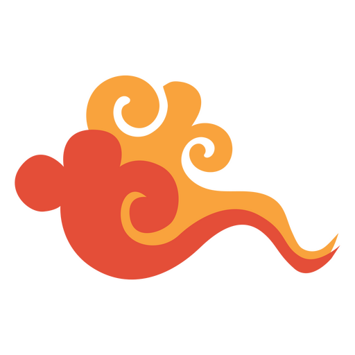 Chinese cloud flat element PNG Design