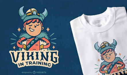 Viking in training t-shirt design