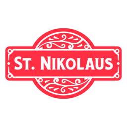 St. Nikolaus-Weihnachtsmann-Schild ausgeschnittenes Abzeichen PNG-Design