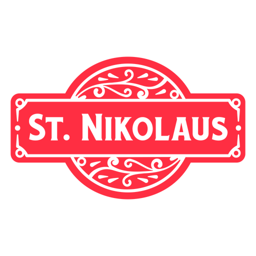 St Nikolaus santa claus sign cut out badge PNG Design