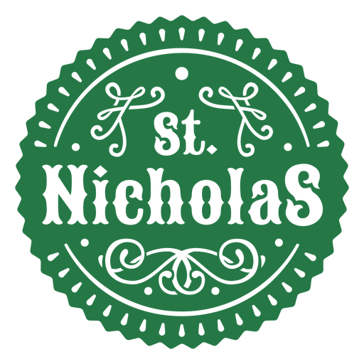 St Nicholas santa claus sign cut out badge PNG Design
