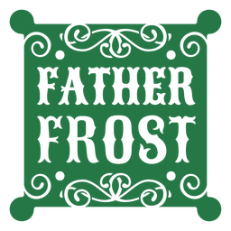 Father frost santa claus sign cut out badge PNG Design Transparent PNG