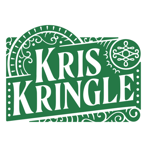 Kris Kringle Weihnachtsmann-Schild ausgeschnittenes Abzeichen PNG-Design