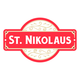 St. Nikolaus Santa claus sign vintage badge PNG Design Transparent PNG