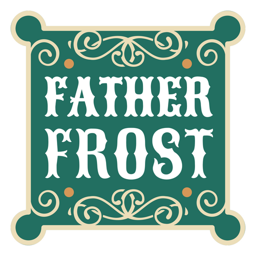 Father Frost Santa claus sign vintage badge