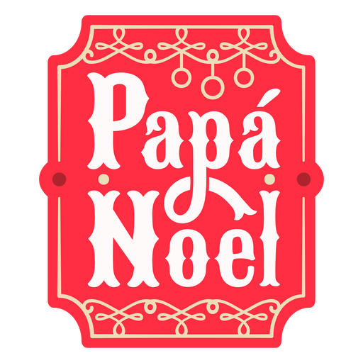 Papa Noel santa claus sign vintage badge PNG Design