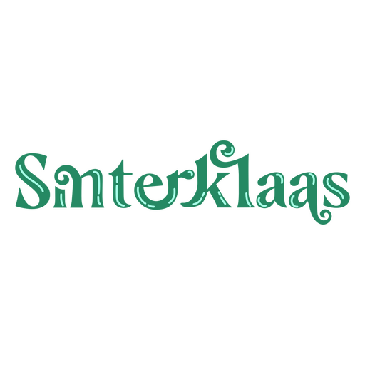 Sinterklaas Santa Claus sign lettering badge PNG Design