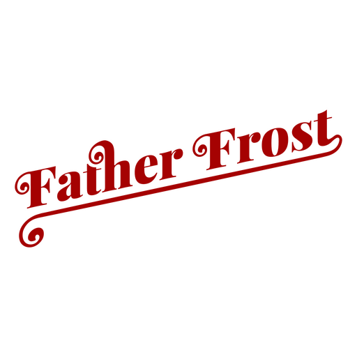 Father Frost Santa Claus sign lettering badge PNG Design