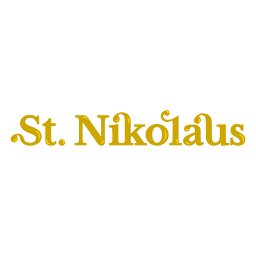 Insignia de letras de signo de St Nikolaus Santa Claus Diseño PNG