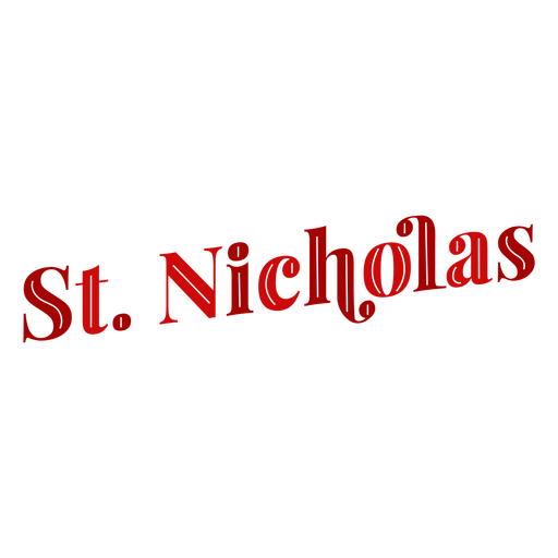 St Nicholas Santa Claus sign lettering badge PNG Design
