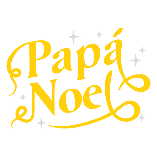 Papa Noel Santa Claus sign lettering badge PNG Design