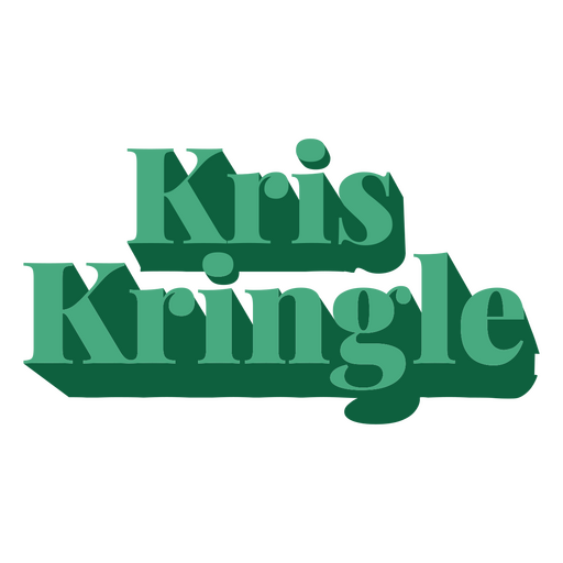 Insignia de letras de Kris Kringle Santa Claus Diseño PNG