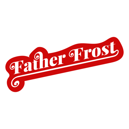 Väterchen Frost Santa Claus Schriftzug Abzeichen ausgeschnitten PNG-Design