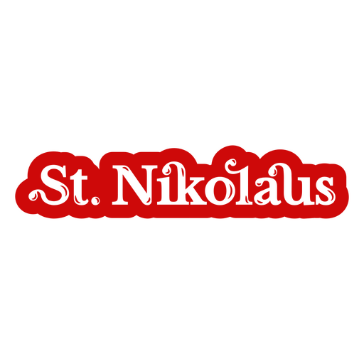 St Nikolaus Santa Claus cut out lettering badge PNG Design