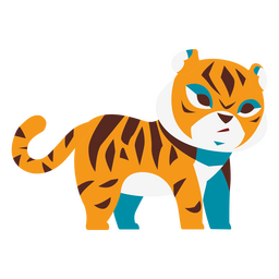 Tigre chinês fofo Desenho PNG
