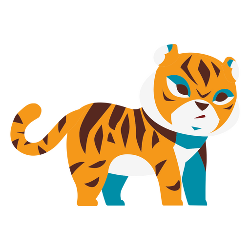 Cute Chinese Tiger PNG Design