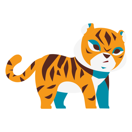 Tigre chinês fofo Desenho PNG