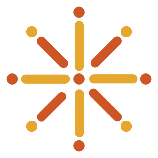 Orange and yellow star icon PNG Design