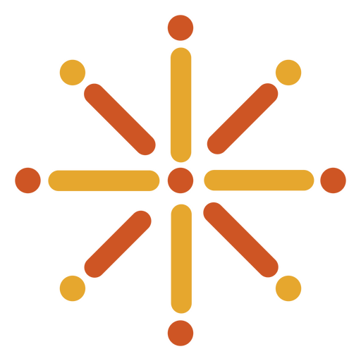 Orangefarbenes und gelbes Sternsymbol PNG-Design