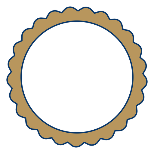 Gold circle frame PNG Design