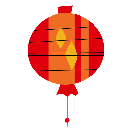 Chinese Red New Year Lantern PNG Design