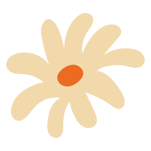 Daisy flat white PNG Design