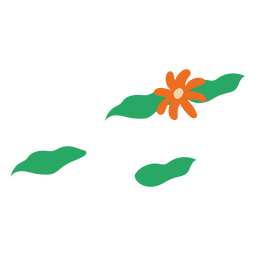 Margarida grama laranja plana Desenho PNG Transparent PNG