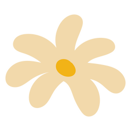 Flor blanca plana Diseño PNG