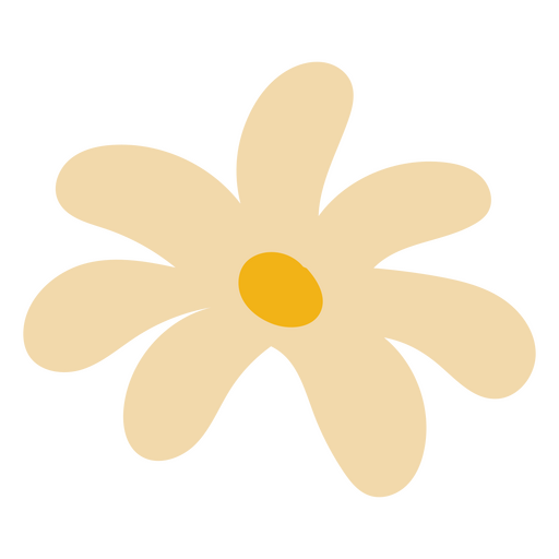 Flor blanca plana Diseño PNG