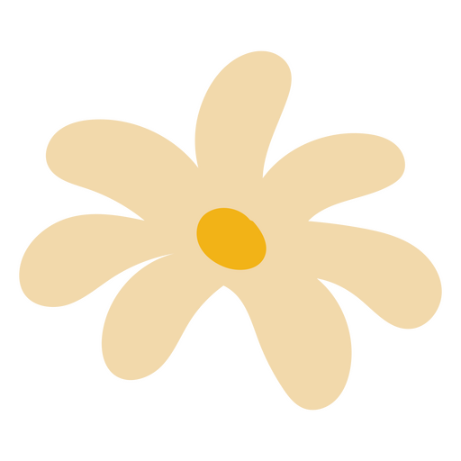 Flor branca plana Desenho PNG