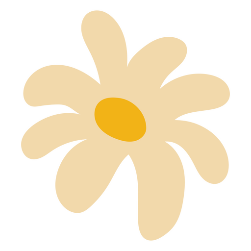 White daisy flat PNG Design