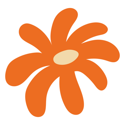 Gänseblümchenblume flach orange PNG-Design