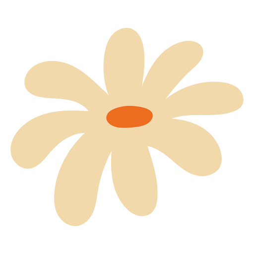 Margarida flor branca plana Desenho PNG