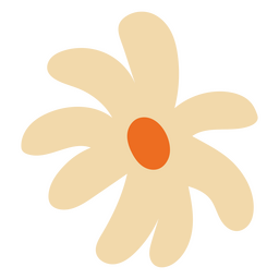 Margarita flor blanca plana Diseño PNG