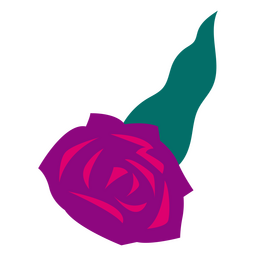 Folhas de rosas planas roxas Transparent PNG