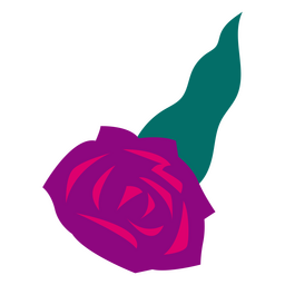 Diseño PNG Y SVG De Hojas De Rosa Planas Moradas Para Camisetas