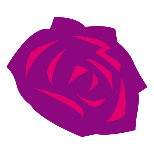 Lila flache Rose PNG-Design