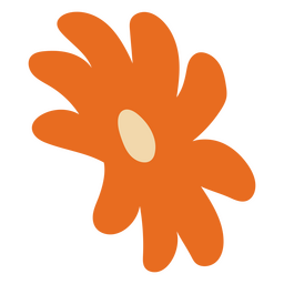 Orange daisy flat PNG Design Transparent PNG